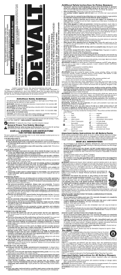 Dewalt DC212KA Instruction Manual