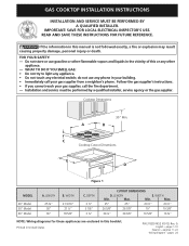 Frigidaire FGC36C4AW Installation Instructions (All Languages)