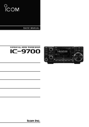 Icom IC-9700 Instruction Manual basic