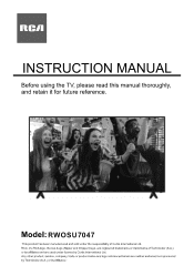 RCA RWOSU7047 English Manual