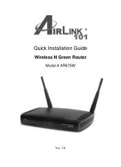 Airlink AR675W Quick Installation Guide