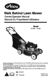 Ariens Pro 21 Owners Manual
