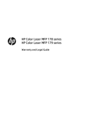 HP Color Laser MFP 170 Warranty and Legal Guide