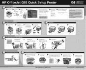 HP Officejet g50 HP OfficeJet G55 - (English) Quick Setup Poster for Windows