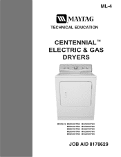 Maytag MED5800TW Technical Education