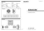 Sony XS-122X Users Guide