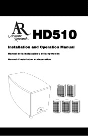 Audiovox HD510 Operation Manual