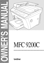Brother International MFC-9200C Users Manual - English