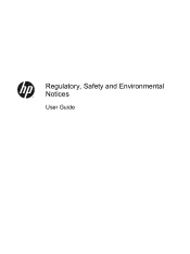 HP Pavilion x2 - 10-k012ca Regulatory, Safety and Environmental Notices User Guide