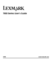 Lexmark X7675 User's Guide