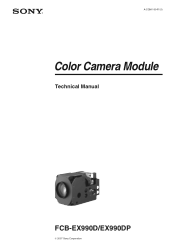 Sony FCBEX990D User Manual (FCB-990D_Technical_Manual)
