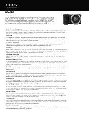 Sony NEX-5R Marketing Specifications (NEX-5R Body; Black)