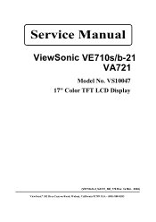 ViewSonic VE710S Service Manual