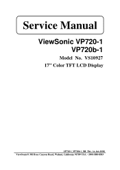 ViewSonic VP720B Service Manual