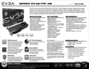 EVGA GeForce GTX 680 FTW 4GB w/Backplate PDF Spec Sheet