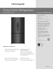Frigidaire FFHN2750TS Product Specifications Sheet