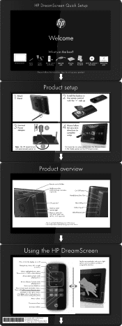 HP KY616AA HP DreamScreen Wireless Connected Screen - Setup Poster (Page 1)