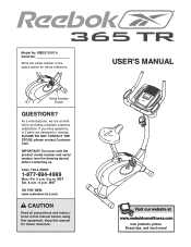 Reebok 365tr Bike English Manual