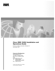 Cisco 15454-TCC Operation Guide