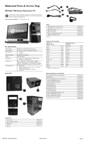 HP Elite 7200 Illustrated Parts & Service Map HP Elite 7200 Series Microtower PC
