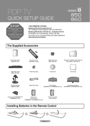 Samsung PN50B850Y1F Quick Guide (ENGLISH)