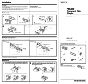 Sony CDX-1150 Installation Guide