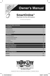 Tripp Lite SU3000RTXL2U Owner's Manual for SmartOnline UPS 932835