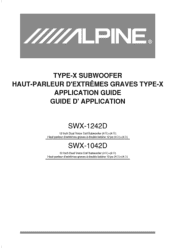 Alpine SWX-1242D User Manual