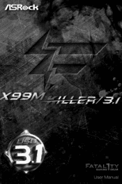 ASRock Fatal1ty X99M Killer/3.1 User Manual