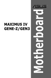 Asus Maximus IV GENE-Z GEN3 User Manual