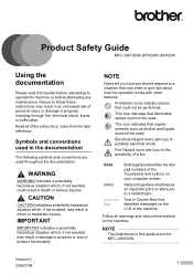 Brother International MFC-J4710DW Product Safety Guide - English