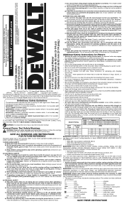 Dewalt D26676 Instruction Manual