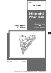 Hitachi NT65MA3 Instruction Manual