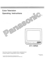 Panasonic CT13R23U CT13R23U User Guide
