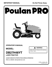 Poulan DB27H48YT User Manual