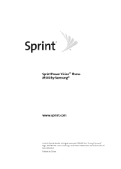 Samsung SPH-M500 User Manual (user Manual) (ver.f5) (English)