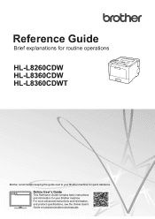 Brother International HL-L8360CDWT Reference Guide