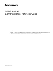 Lenovo Storage S2200 (English) Event Description Reference Guide - Lenovo Storage S3200, S2200