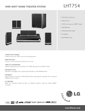LG LHT754 Specification (English)