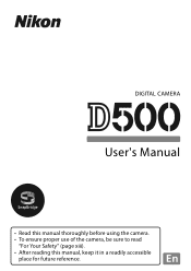 Nikon D500 Users Manual - English for customers in the Americas