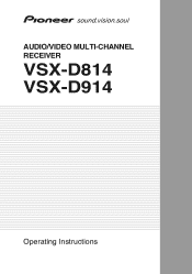 Pioneer VSX-D914-K Installation Manual