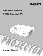Sanyo XC50 Instruction Manual, PLC-XC50A