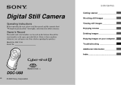 Sony DSCU60 Operating Instructions