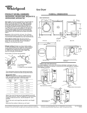 Whirlpool WGD9050XW Dimension Guide