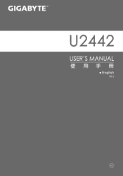 Gigabyte U2442T Manual