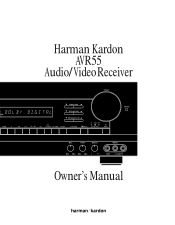Harman Kardon AVR55 Owners Manual