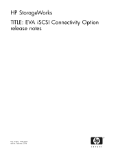 HP EVA4000 HP StorageWorks EVA iSCSI Connectivity Option Release Notes (5697-5472, February 2006)