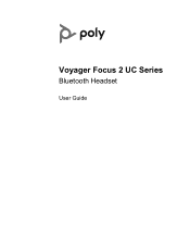 Plantronics Voyager Focus 2 User Guide