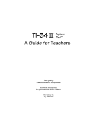 Texas Instruments TI-34 II Teachers Guide