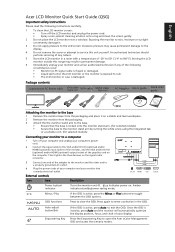 Acer S211HL Quick Start Guide
